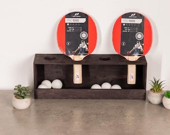 Ping pong paddle holder, Ping pong paddle rack, Ping pong ball holder, Ping pong storage rack, Ping pong racket case, Ping pong organizer