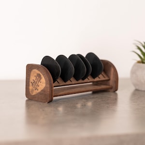 Wood guitar pick holder, Guitar pick organizer, Guitar pick display, Plectrum holder, Guitar pick stand, Guitar pick case