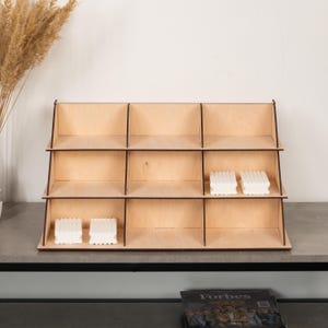 Soap display stand, Wooden soap holder, Wooden soap display rack, Soap retail stand,  Vendor display shelves, Soap display shelves