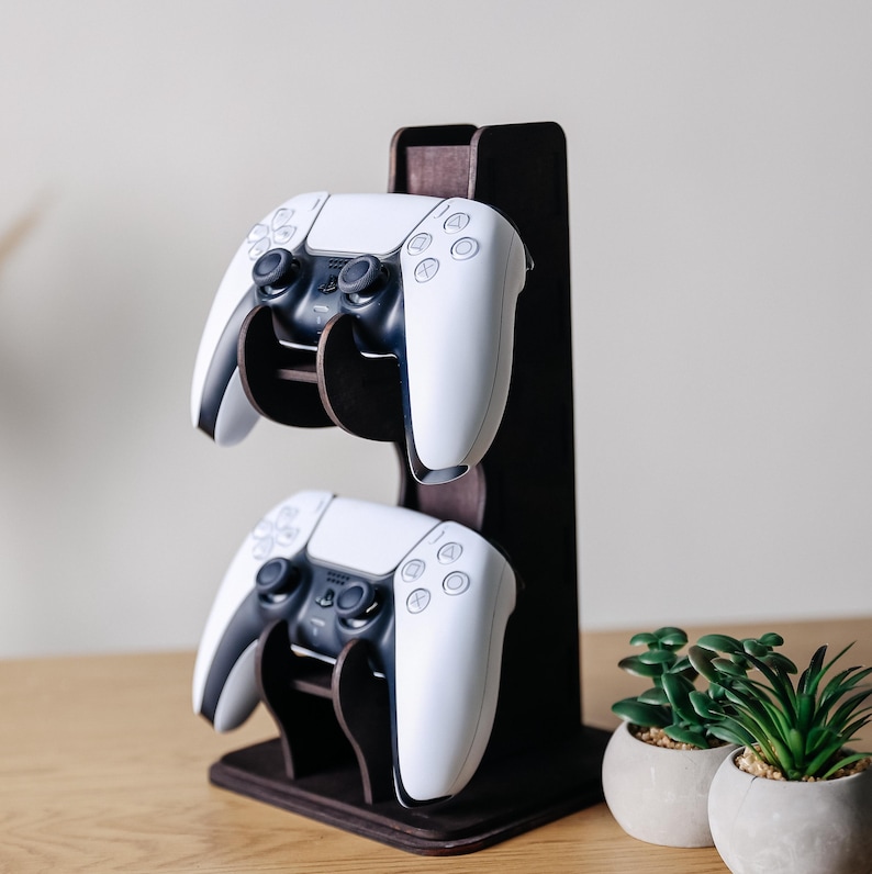 Personligt stativ för spelkontroller i trä, anpassad PS Xbox-hållare bild 9