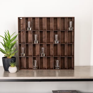 Shot glass organizer,Shot glass display rack, Shot glass storage, Shots holder,Shot glass display shelf, Shot glass wall display