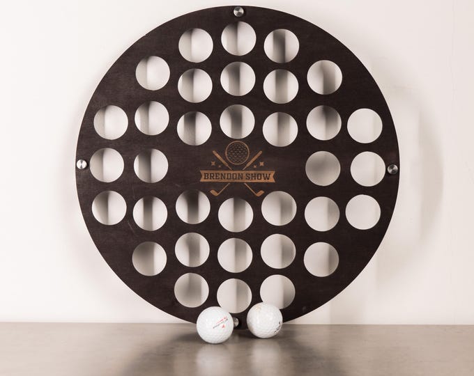 Custom golf ball holder, Golf ball holder for wall, Golf ball organizer personalized, Golf ball wall display custom, Golf ball collector