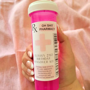 Hangover Recovery Kit - Bachelorette Party - Birthday Favors - Prescription Bottle Kits - Recovery Kit pill bottles - Bachelorette Favors