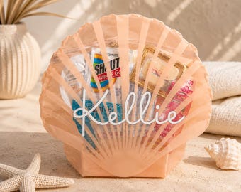 Seashell DIY Hangover Recovery Kit Pouches - Bachelorette Party - Seashell Pouch - Last Toast On The Coast Recovery Kit - Bachelorette Favor