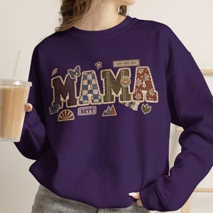 Rett Syndrome Mama Shirt with Patchwork Family Design, a Cozy Everyday Tee for Rett Awareness and Family Support