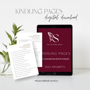 Kindling Pages | Creative Writing Prompts - 300 Inspiring Prompts for Journaling, Storytelling & Poetry | Digital Download for Writers