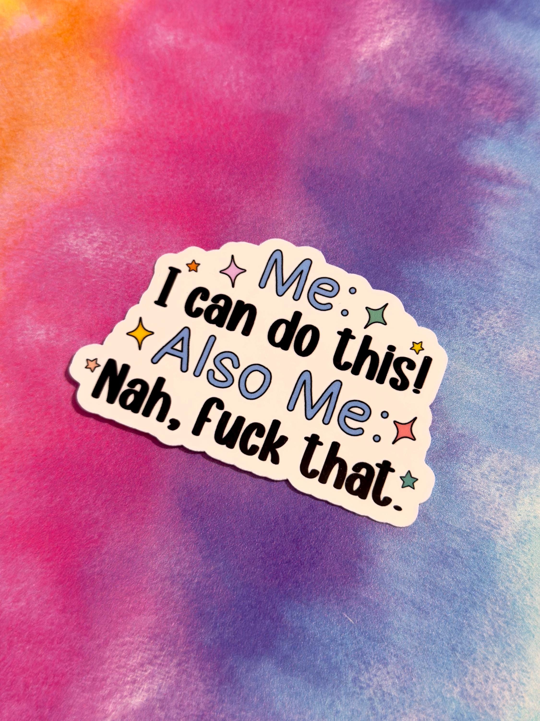 Relatable Stickers Help Me I Can Do This Sticker, Funny Relatable Sticker, Funny Sarcastic ...
