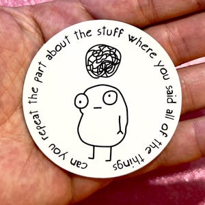 ADHD sticker, Funny Trendy Sticker, Funny Meme Sticker, Mental Health Humor, Best friend gift, dark humor, Sarcastic mental health sticker
