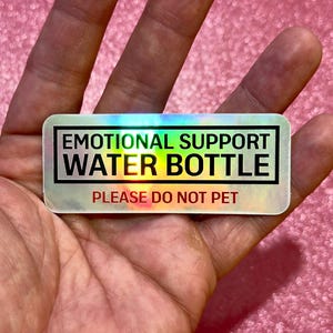 Emotionale Unterstützung Wasserflasche Bitte nicht Haustier Aufkleber, Kindle Aufkleber, Aufkleber für psychische Gesundheit, Trinkaufkleber, Selbstpflege Geschenk