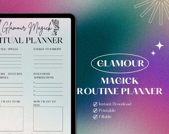 Glamour Magick Ritual Planner: Daily Intention Setting (PDF/PNG Digital Download)