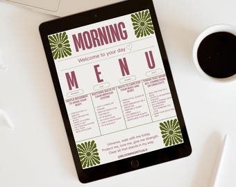 Gentle Morning Routine Printable: Self-Care Checklist (PDF & PNG Digital Download