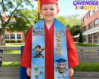 Toy Story Graduation Stole, Personalized Name Grad Sash Kids & Adults