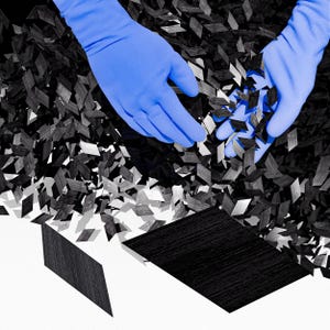 Carbon Fiber Diamond Shaped Cut Pieces, 300g, for Auto Parts and Creative Projects