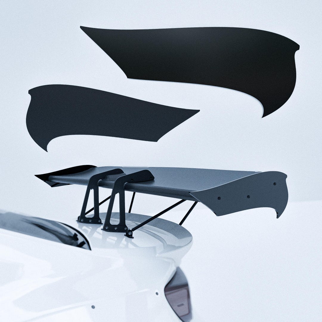 Universal Acrylic Spoiler End Plates – PREDRILLED (SET OF 2) - Fits Any ...