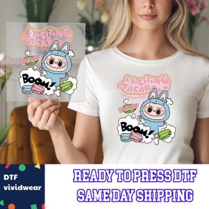 Cute Labubu Dtf, Kawaii Labubu Dtf, Ready to Press DTF Prints, High-Quality Heat Transfer Designs, Affordable DTF Transfers, Shirt Dtf