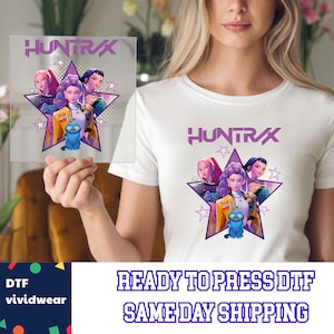 Anime Girl Crew Dtf, Kpop Hunter Dtf, Ready to Press DTF Prints, High-Quality Heat Transfer Designs, Affordable DTF Transfers, Shirt Dtf