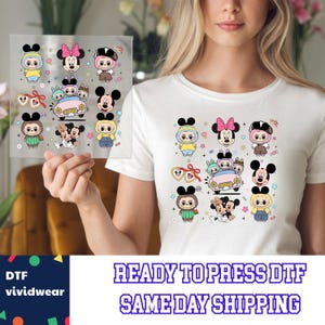 Mickey Minnie and Labubu Dtf, Ready to Press DTF Prints, High-Quality Heat Transfer Designs, Affordable DTF Transfers, Shirt Dtf