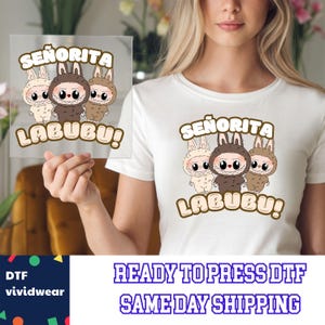 Labubu Shirt, Kawaii Labubu Dtf, Ready to Press DTF Prints, High-Quality Heat Transfer Designs, Affordable DTF Transfers, Shirt Dtf
