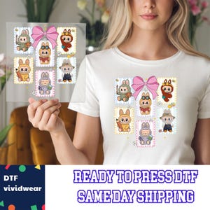 Labubu School Shirt Dtf, Labubu Dtf, Ready to Press DTF Prints, High-Quality Heat Transfer Designs, Affordable DTF Transfers, Shirt Dtf2