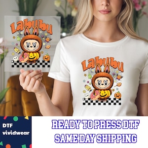 Donut Halloween Crew Labubu Dtf, Ready to Press DTF Prints, High-Quality Heat Transfer Designs, Affordable DTF Transfers, Shirt Dtf
