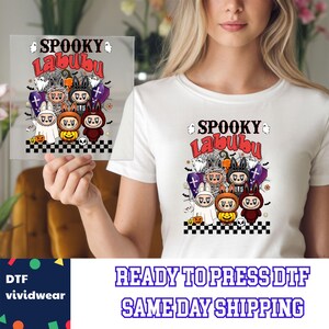Spooky Halloween Labubu Dtf, Labubu Dtf, Ready to Press DTF Prints, High-Quality Heat Transfer Designs, Affordable DTF Transfers, Shirt Dtf