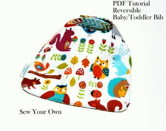 Baby Bib Sewing Pattern – Reusable DIY Tutorial (PDF Download)