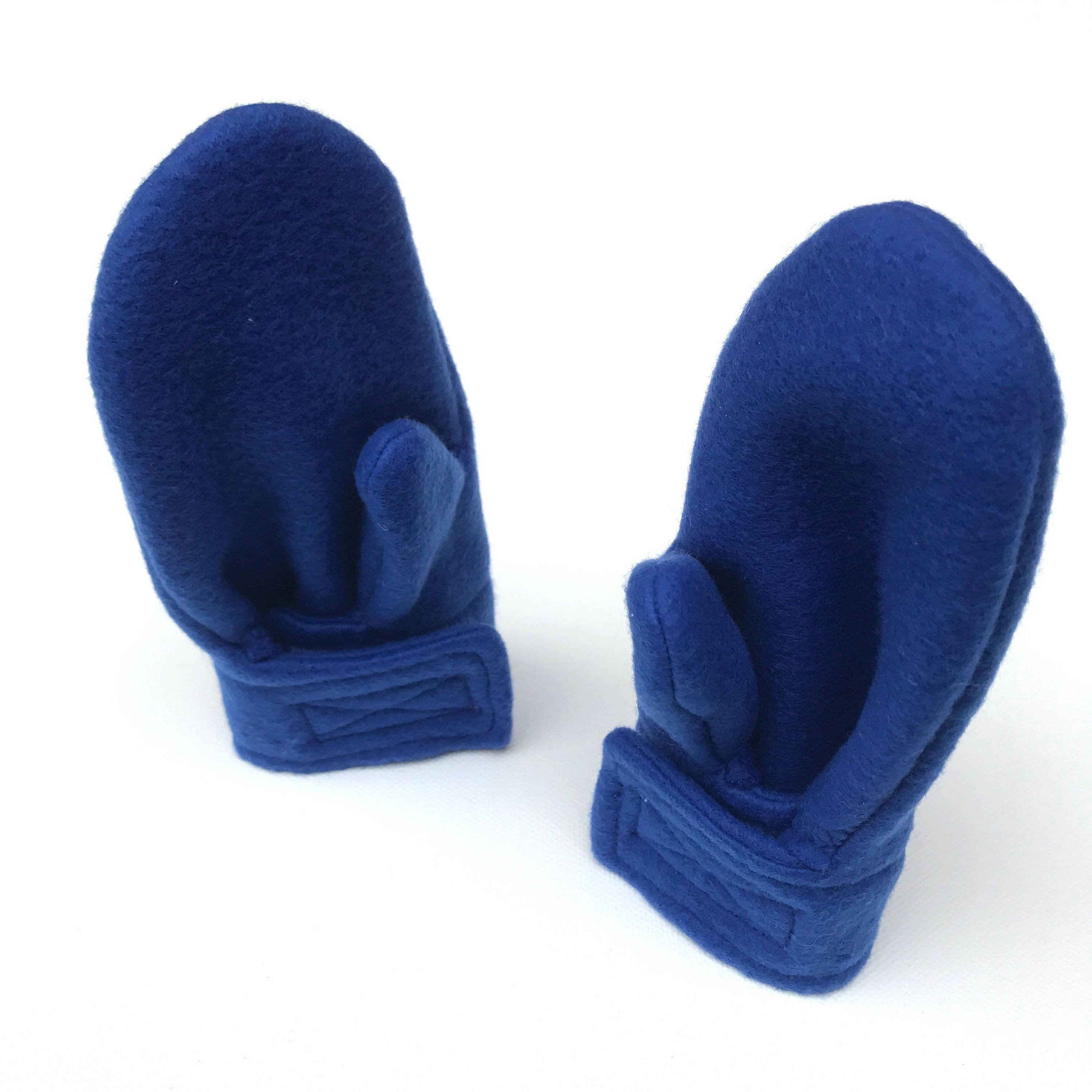 Blue Fleece Mittens Baby Mittens Stay On Mittens Toddler Etsy