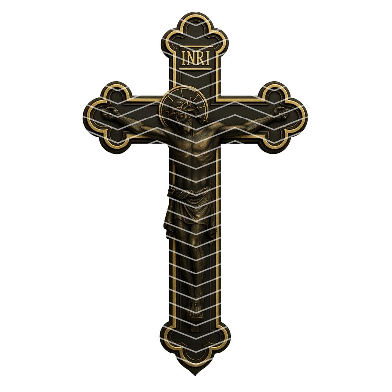 Inri Cross Inscription Design Crucifix Clipart: Jesus Religious Art - PNG Digital Download - Etsy