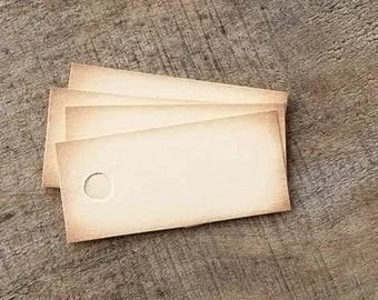 15 Blank Tags - Aged and Vintage Inspired, Label, Gift Wrap, Packaging, Gift Packaging, Etsy Shop, DIY, Fill In, Planner, Journaling, Brown