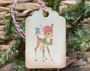 CHRISTMAS DEER TAGS. Gift Wrap. Packaging. Favor Tags.