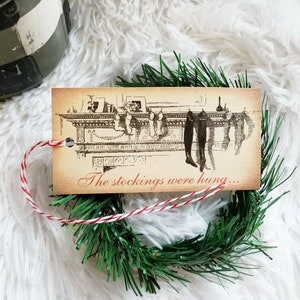 8 The Stockings Were Hung Tags, Christmas Gift Wrap