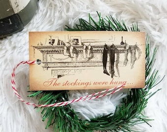 8 The Stockings Were Hung Tags, Christmas Gift Wrap