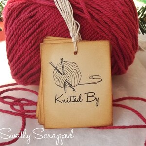 Knitted By Tags, Handmade By, Labels, Gift Tags, Packaging, Gift Wrapping image 3