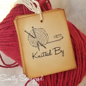 Knitted By Tags, Handmade By, Labels, Gift Tags, Packaging, Gift Wrapping