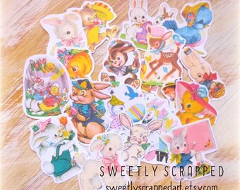 20 EASTER Cut Outs - SPRING, Embellishments, Scrapbooking, Cardmaking, Vintage Ephemera