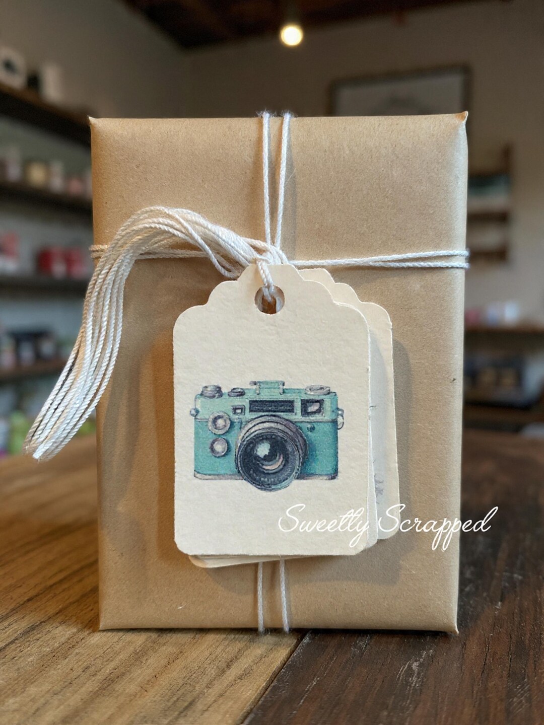 16 Camera Tags, Vintage Camera, Teal, Turquoise Blue - Etsy