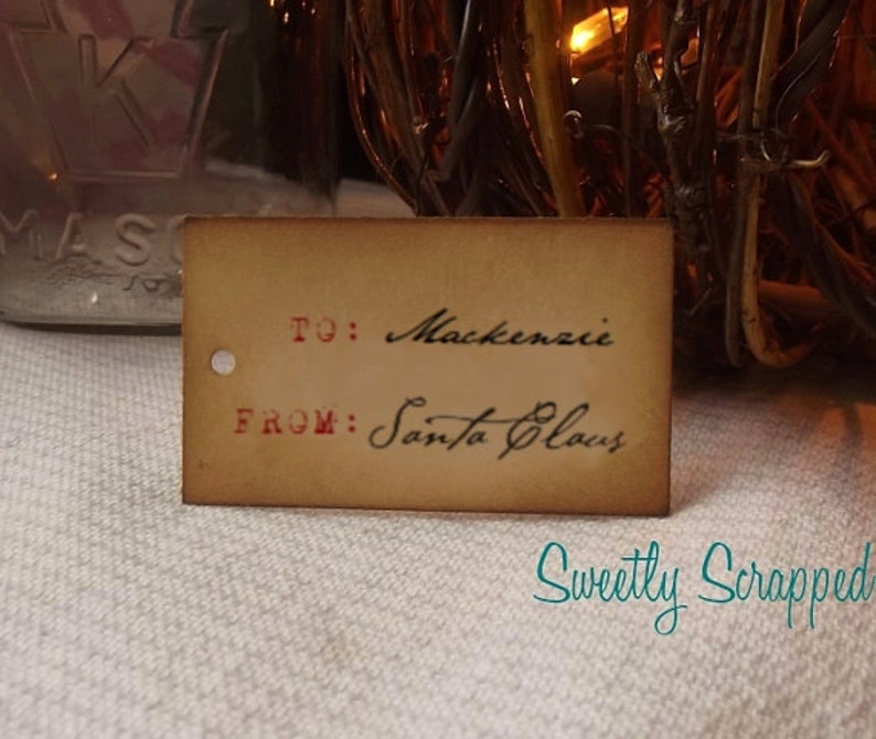 Personalized From Santa Claus Christmas Gift Tags