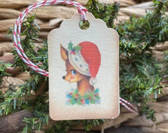 CHRISTMAS DEER TAGS. Gift Wrap. Packaging. Favor Tags.