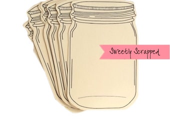 LARGE Mason Jar Cards, 3 x 5, Gift Tags, Packaging, Labels