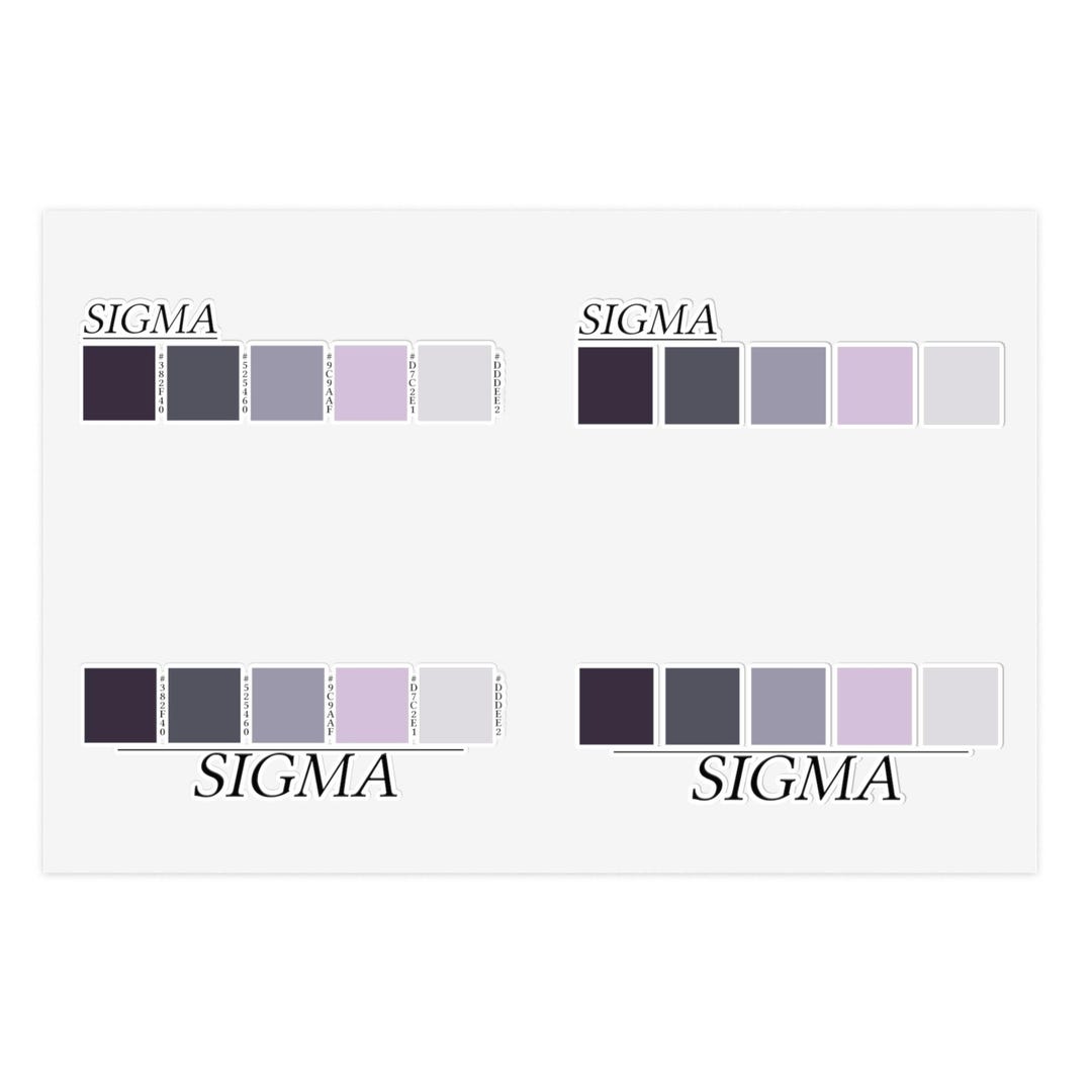 Sigma Color In Sigma Color Pallete Sticker Sheets (FANCREATION) - Etsy