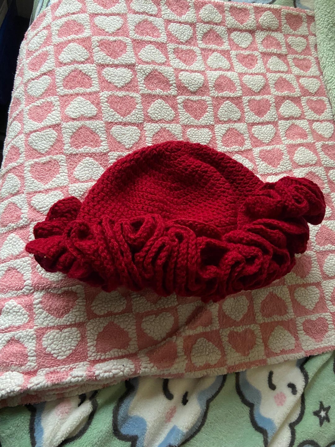 Hat Ruffles Red Deep Red Ruffle Hat - Etsy
