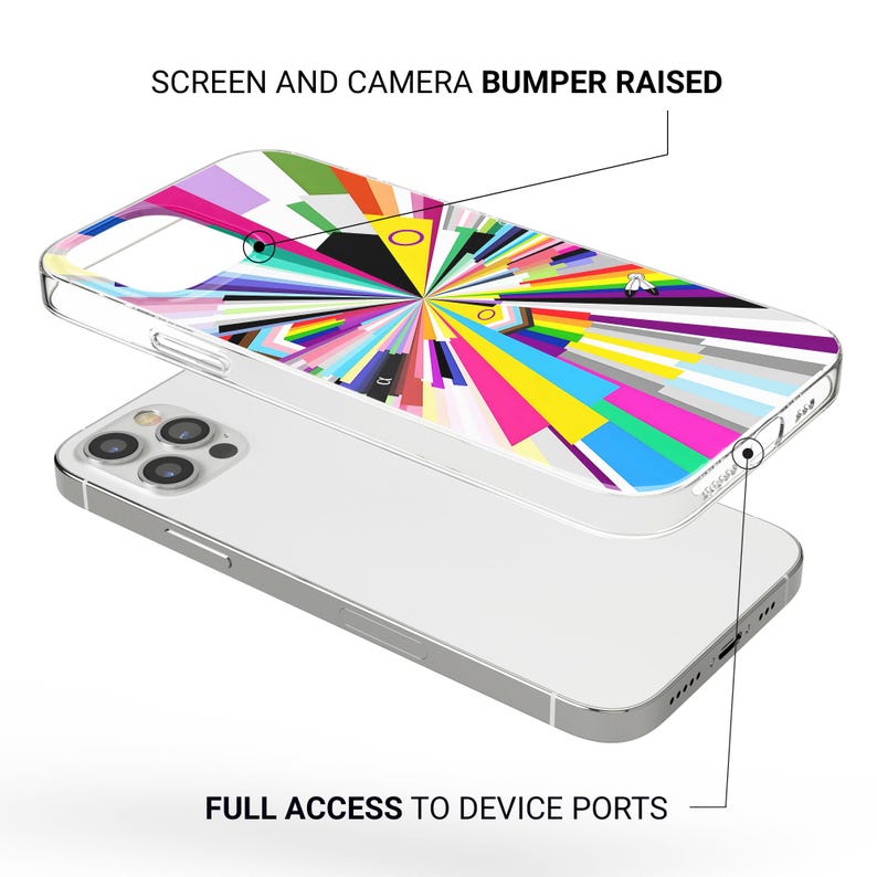 LGBTQ+ Pride Phone Case, Rainbow Design, TPU Gel Cover - Etsy