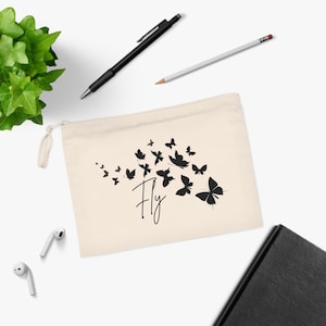Butterfly Pencil Case - Inspirational Fly Design, Cute Stationery, Back to School, Gift for Students, Eco-Friendly Pouch