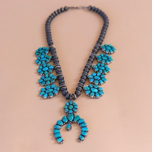 Collana vintage Navajo Squash Blossom di Andy Cadman