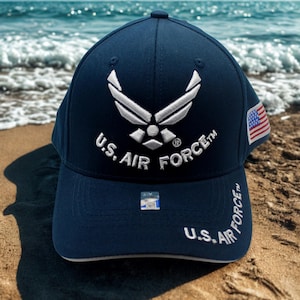 U.S Air Force Baseball Cap, Military Veteran Cap, USAF Blue Hat, Patriotic Cap, Fathers Day Gift. US Air Force logo Hat. US Air Force Cap