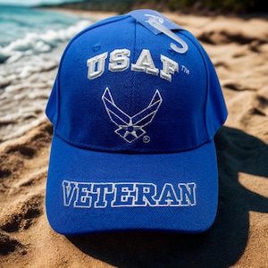 U.S Air Force Veteran Baseball Cap, Military Veteran Gift, USAF Vet Hat, Patriotic Cap, Fathers Day Gift. Veteran cap. US Air Force Hat