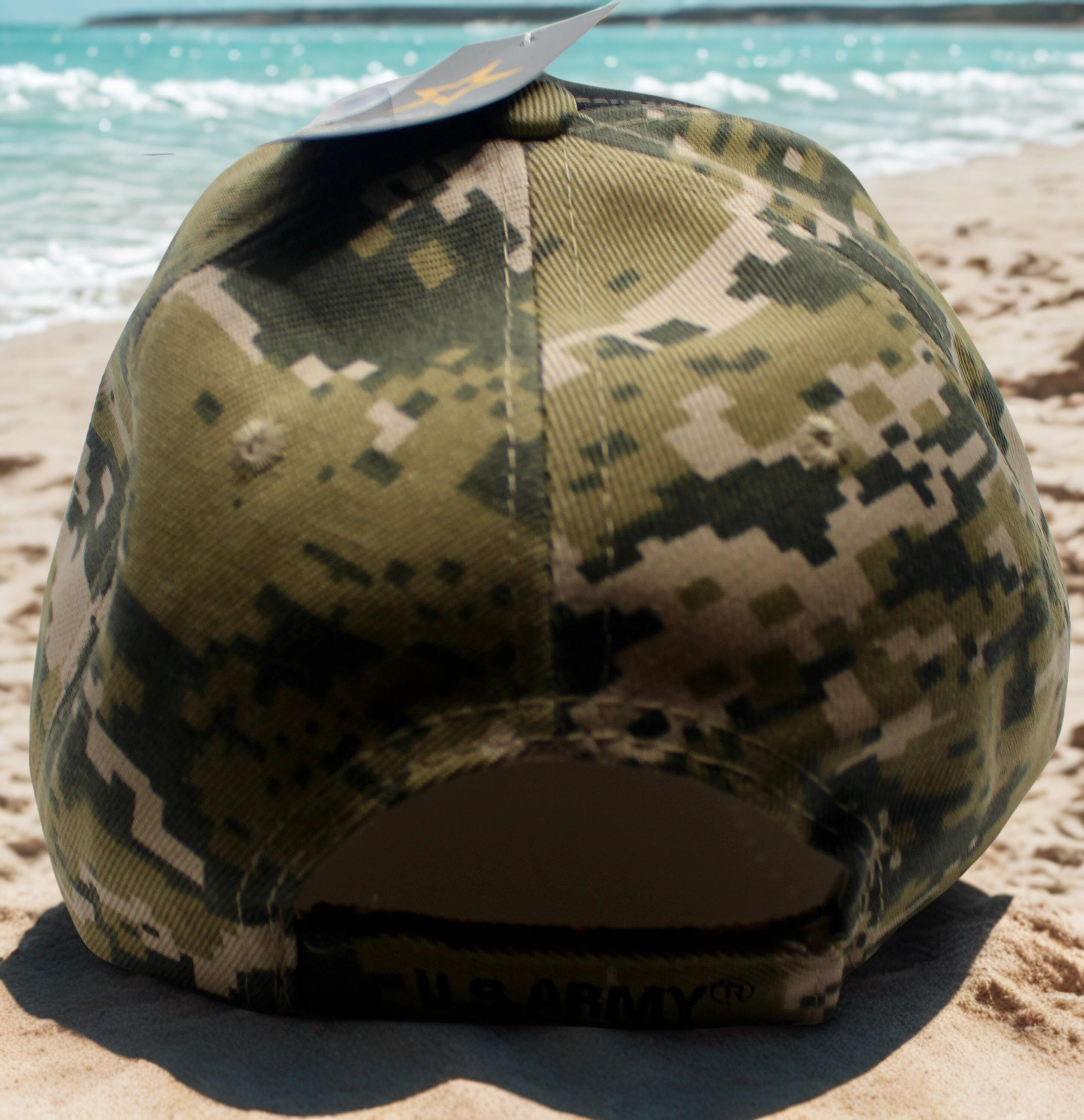 Cappello Baseball Mimetica Esercito USA – Ricamo Veterano, Berretto Unisex, Nuovo Con Etichette