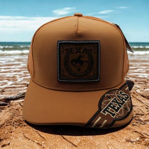 Texas Cowboy Trucker Hat. Western Rodeo Cap. Texas Bronco Patch Country Western Mesh Snapback Hat. Lone Star State Cap.TX Pride Gift. TX Hat