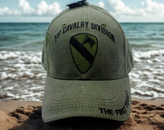 thumbnail image 2 of RFCO US Army 1st Cavalry Division Camo Cap – The First Team Shadow Hat Licensed 2 of 4