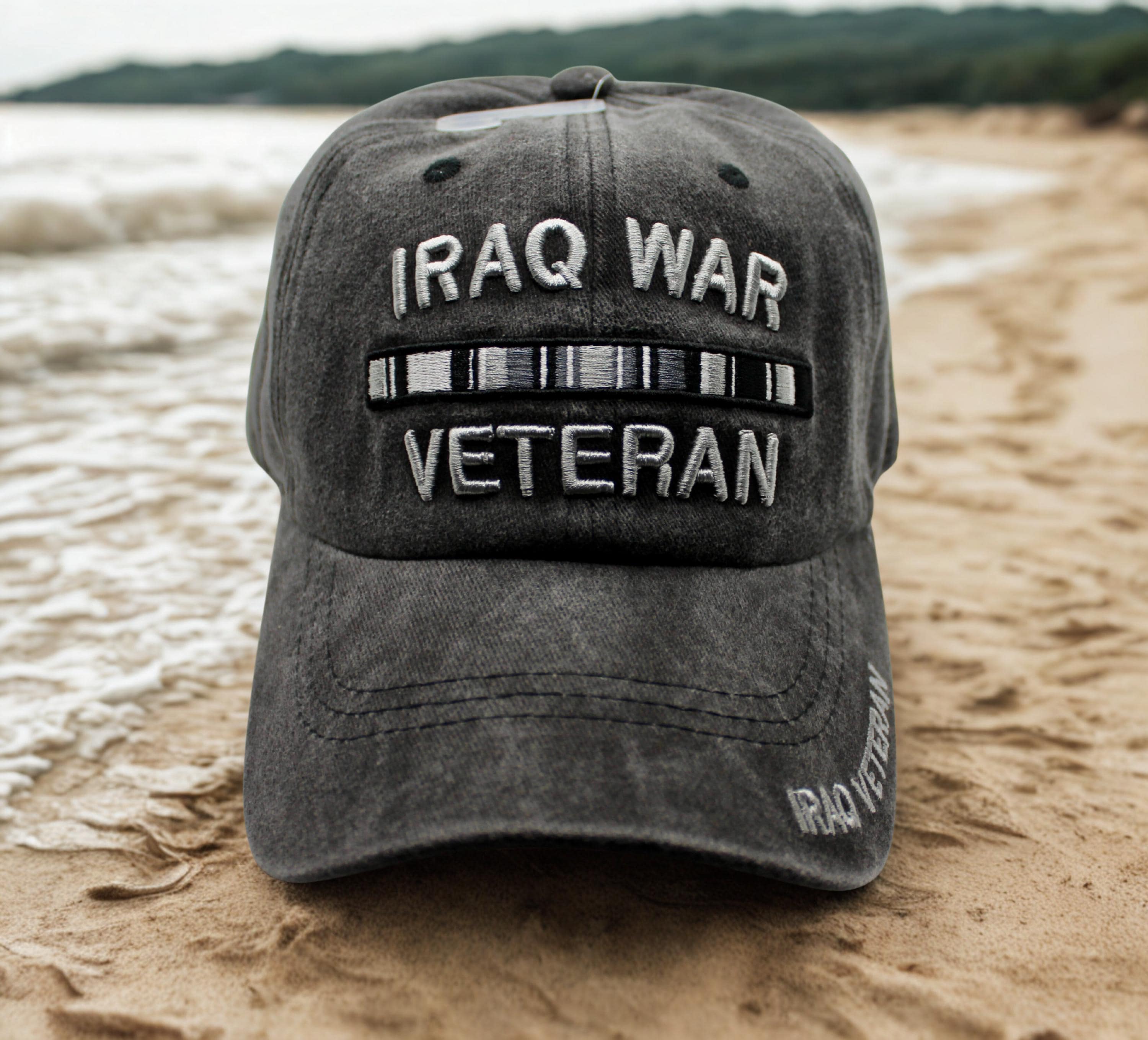 Iraq Ribon Iraq War Veteran Black Cap – U.S Military Veteran Hat – Operation Iraqi ...